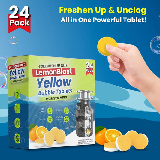 LemonBlast Yellow Bubble Tablet Cleaner (Buy 1 Get 1 Free)
