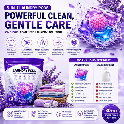 Multi-purpose Strong Decontamination Detergent Cloth Washing POD